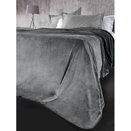 Σετ Κουβέρτα Μονή 2 Τεμαχίων Guy Laroche Velvet Cement 160x220