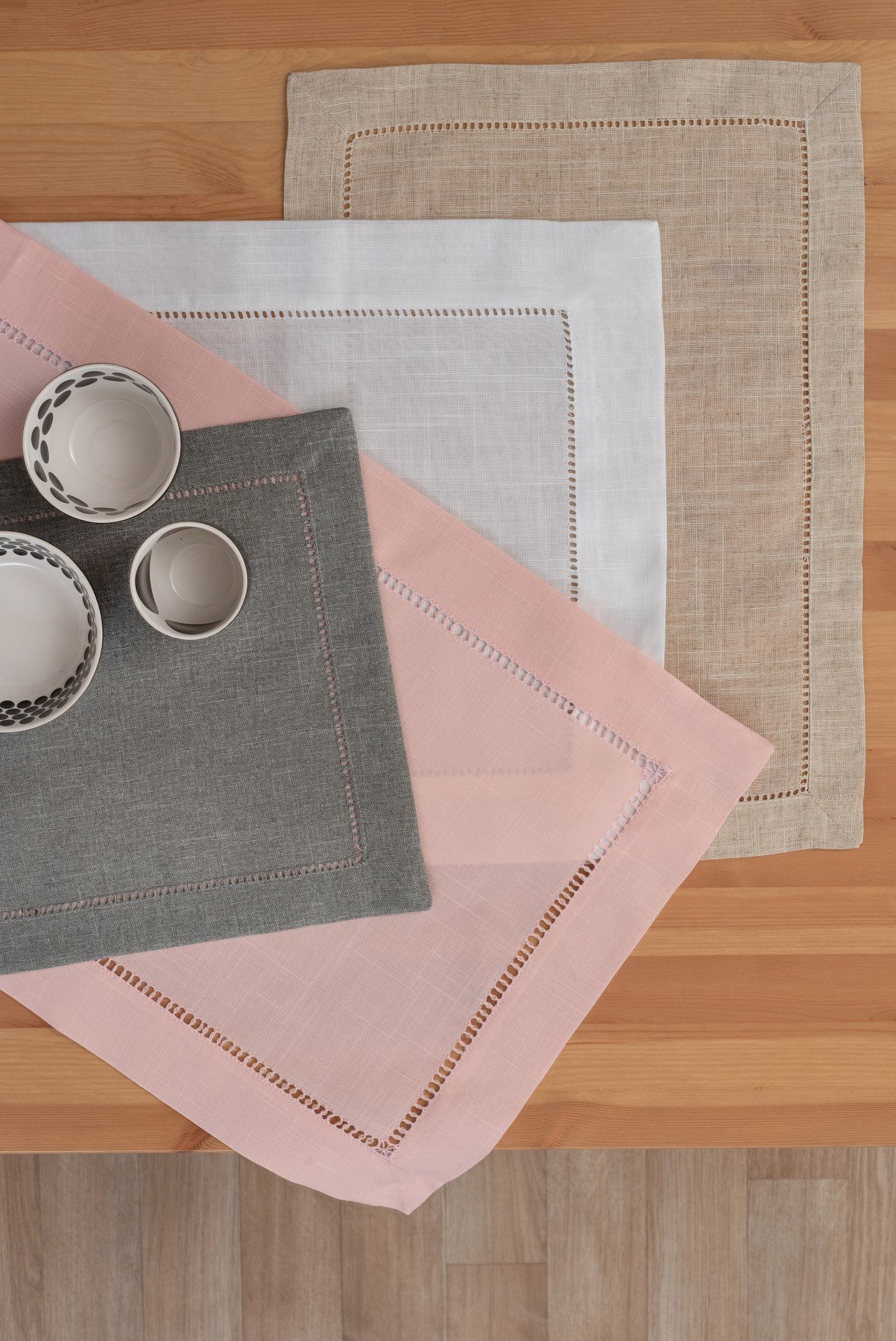 Σετ Σουπλά 2 Τεμαχίων Palamaiki Liana Grey 35x45