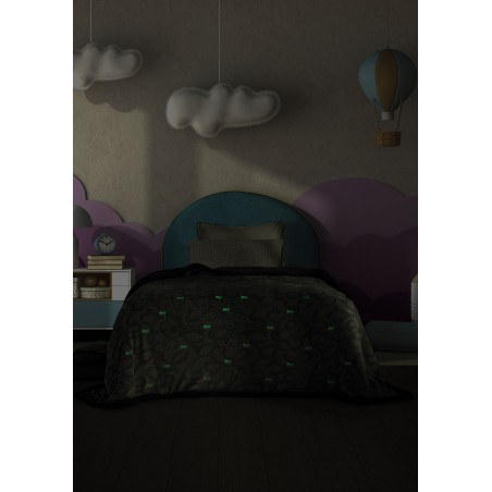 Κουβέρτα Φωσφοριζέ με Γούνα Sherpa Ημίδιπλη Palamaiki Trip 160x220