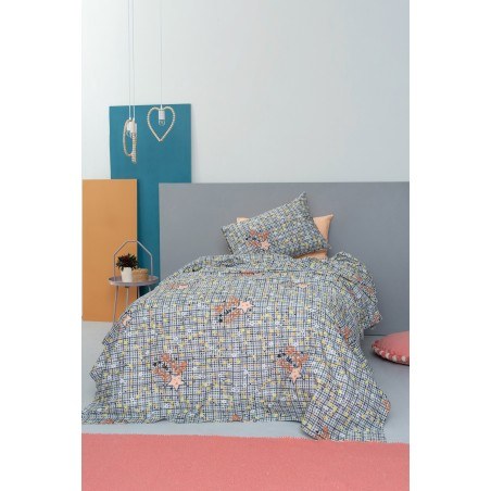 Πάπλωμα Φωσφοριζέ Ημίδιπλο Palamaiki Cluster Grey 160x240