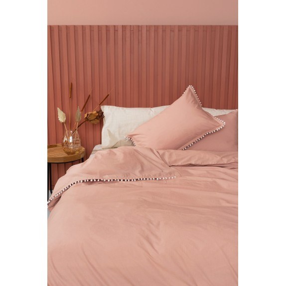 Παπλωματοθήκη Ημίδιπλη Palamaiki Pon-Pon Rose 170x240