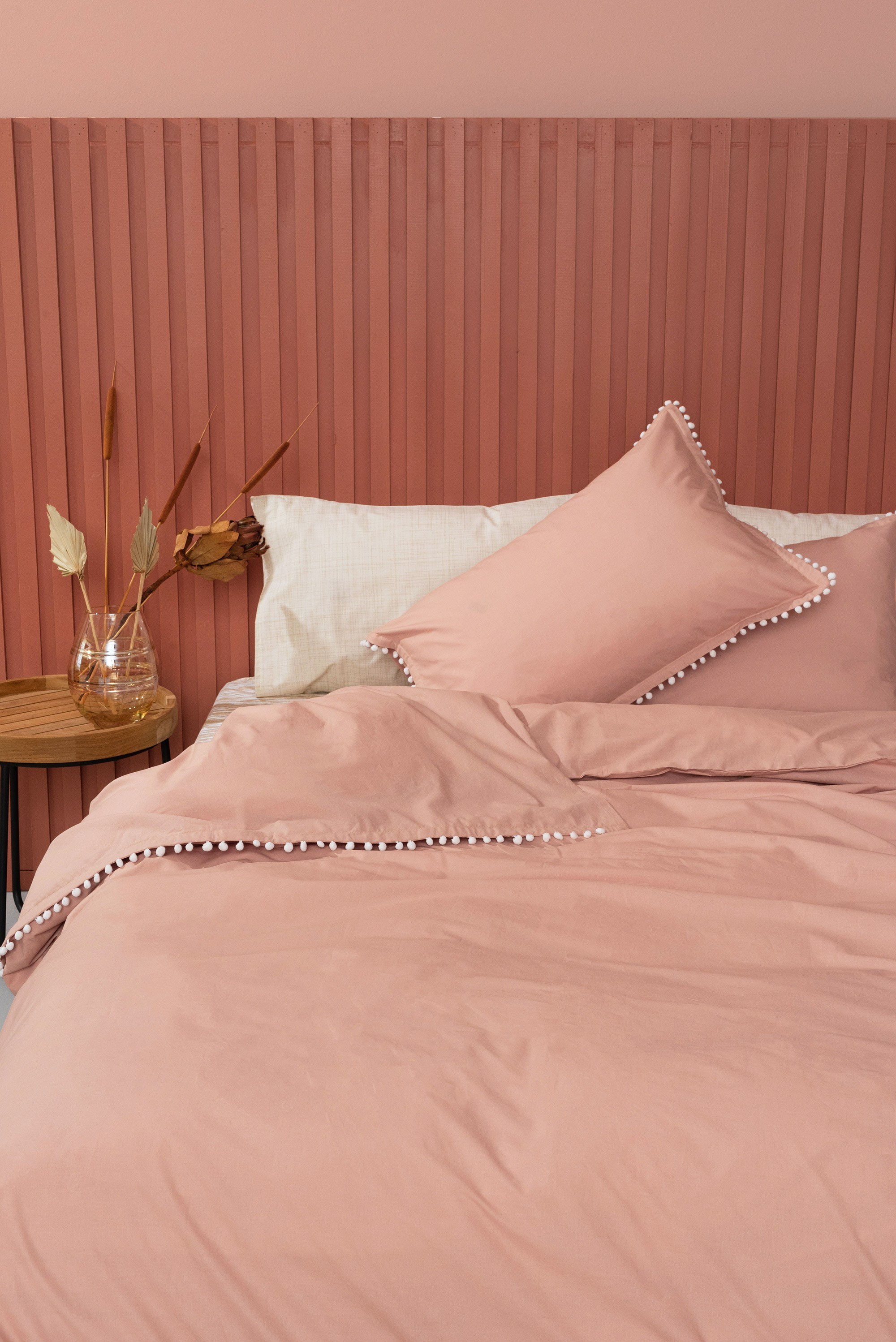 Palamaiki Παπλωματοθήκη Ημίδιπλη Palamaiki Pon-Pon Rose 170x240