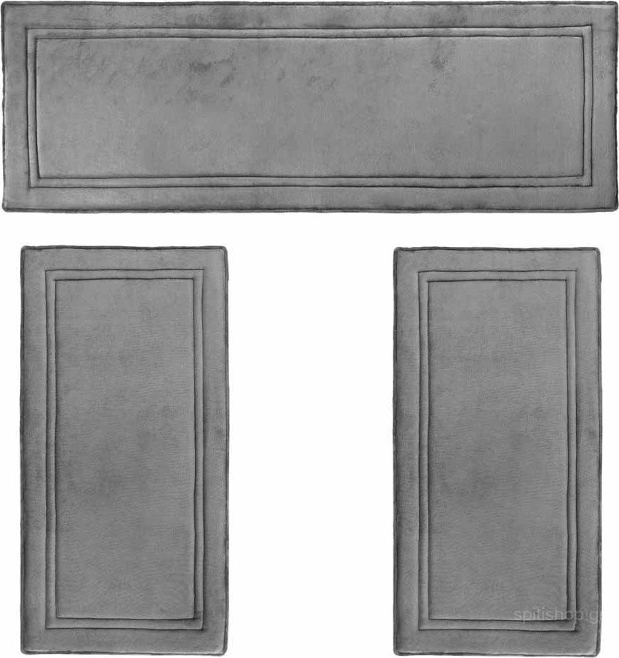 Σετ Χαλιά Κρεβατοκάμαρας 3 Τεμαχίων Guy Laroche Softy Charcoal