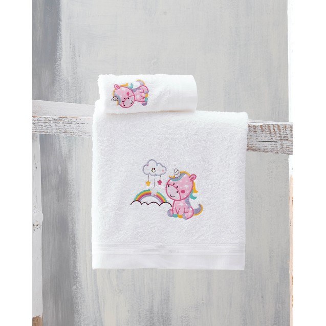 Σετ Πετσέτες 2 Τεμαχίων Rythmos Monokero