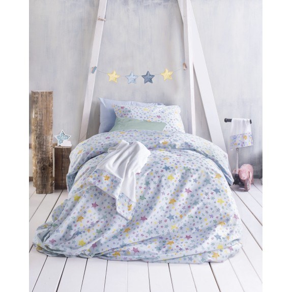 Σετ Σεντόνια Ημίδιπλα με Λάστιχο 3 Τεμαχίων Rythmos Glow...