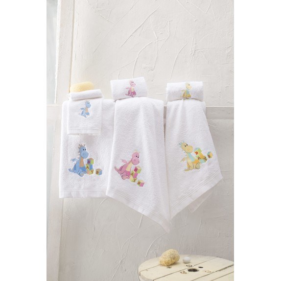 Σετ Πετσέτες 2 Τεμαχίων Rythmos Willy Ροζ