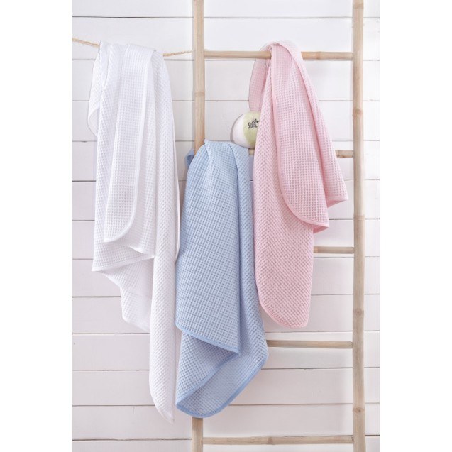 Κουβέρτα Πικέ Κούνιας Rythmos Sweety Λευκό 110x140