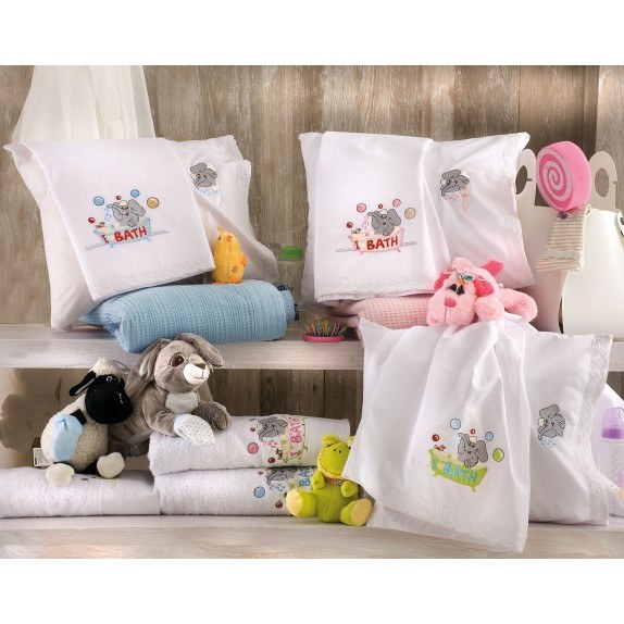 Σετ Σεντόνια Κούνιας 3 Τεμαχίων Rythmos Elmer Λαχανί 100x160