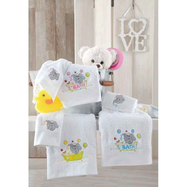 Σετ Πετσέτες 2 Τεμαχίων Rythmos Elmer Ροζ