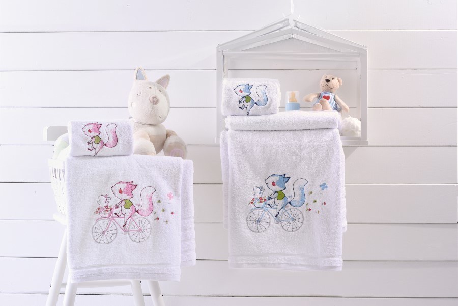 Rythmos Σετ Πετσέτες 2 Τεμαχίων Rythmos Clunny Ροζ