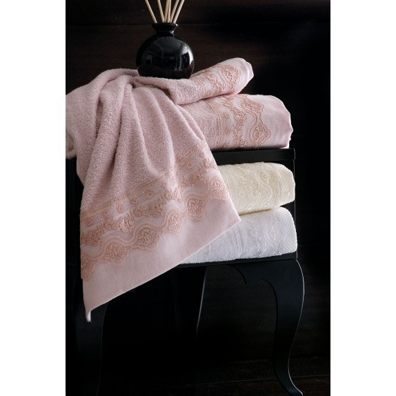 Σετ Πετσέτες 3 Τεμαχίων Rythmos Nena Εκρού