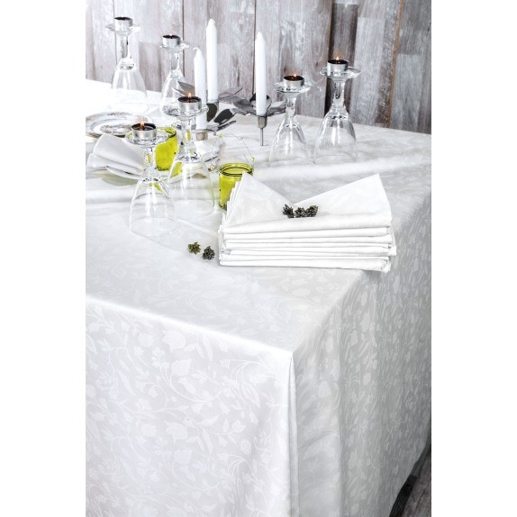 Σετ Πετσέτες Φαγητού 6 Τεμαχίων Rythmos Bensimon Λευκό 50x50