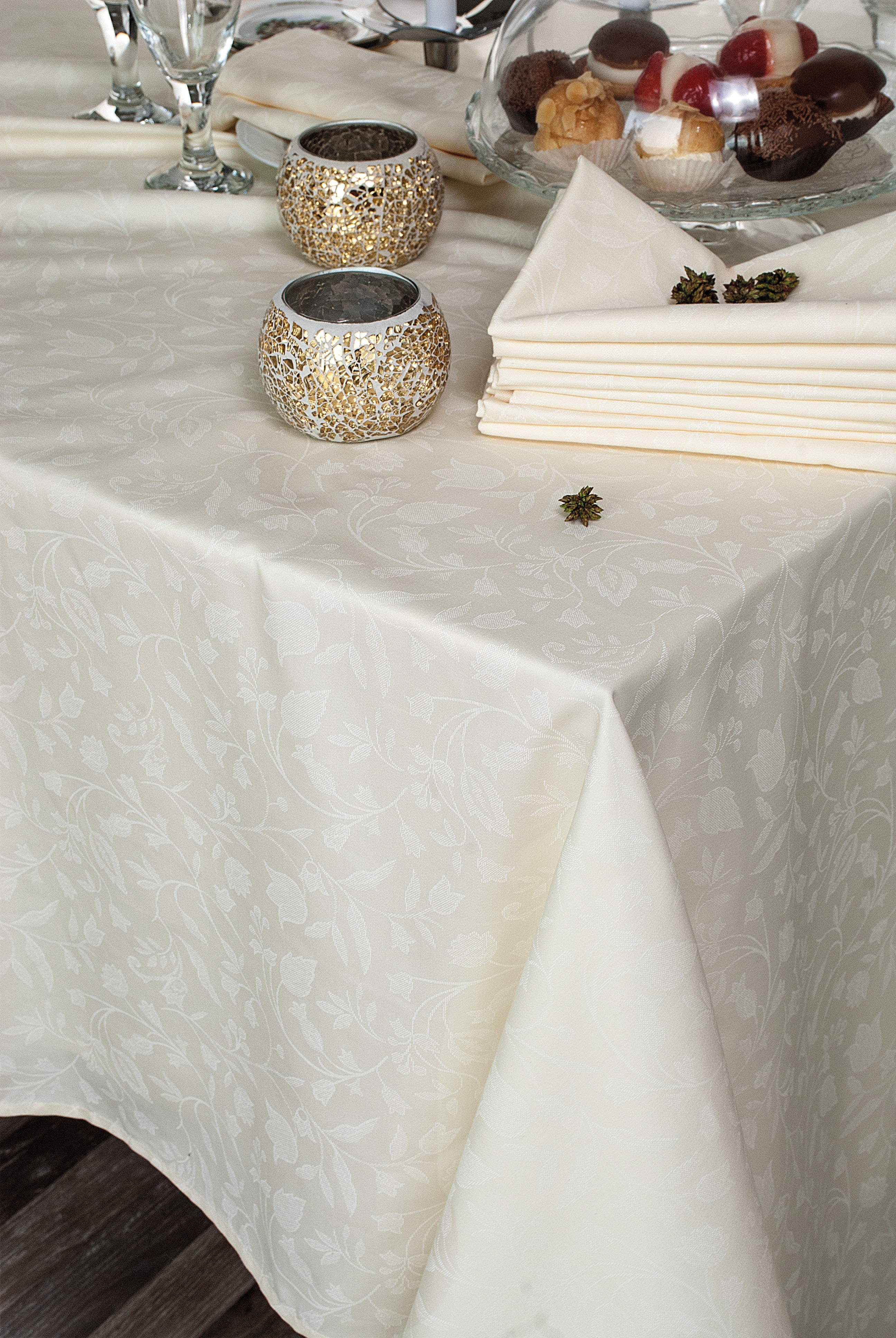 Καρέ Rythmos Bensimon Εκρού 90x90