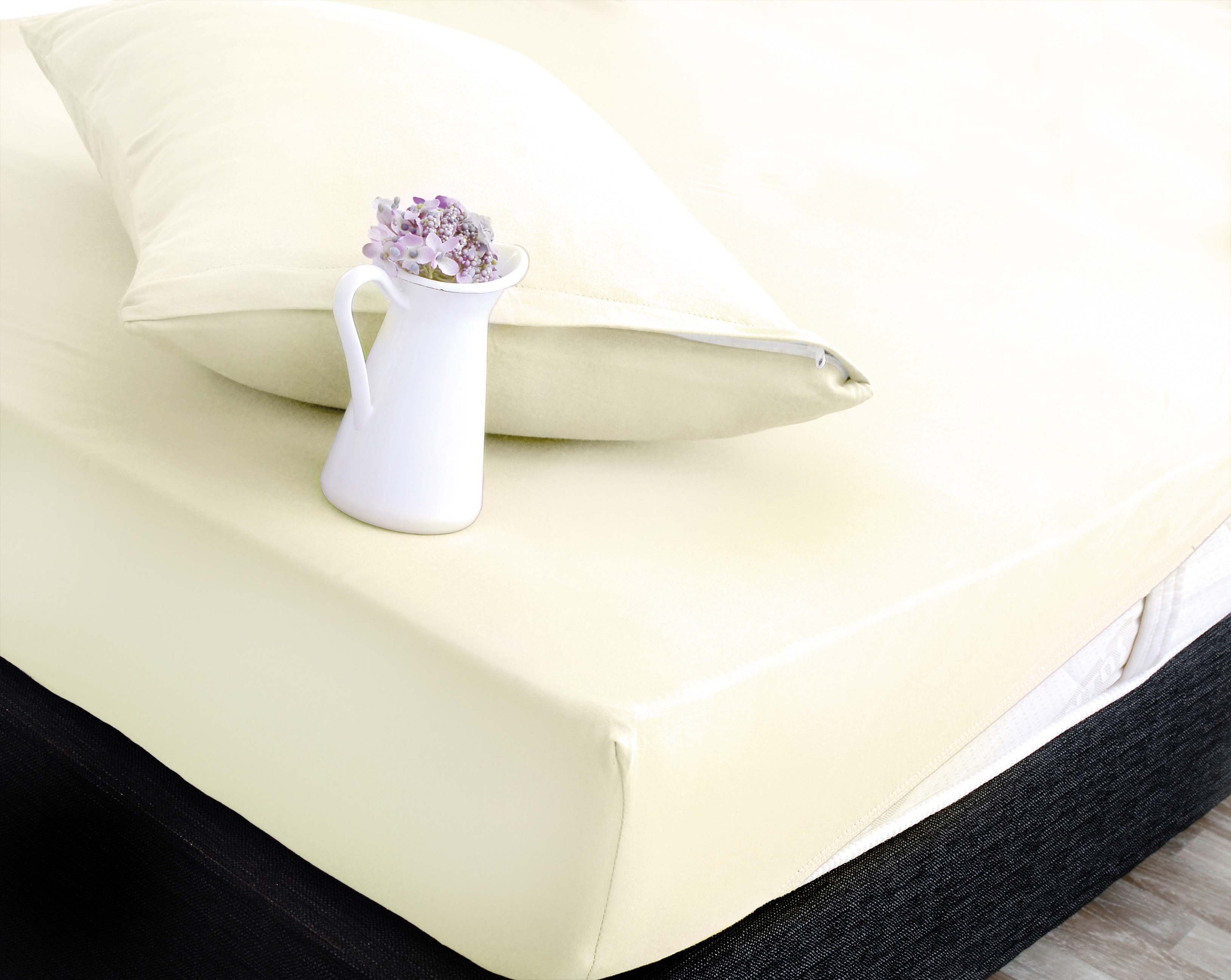 Σετ Επίστρωμα με Λάστιχο 3 Τεμαχίων Rythmos Essential Εκρού 180x200+25