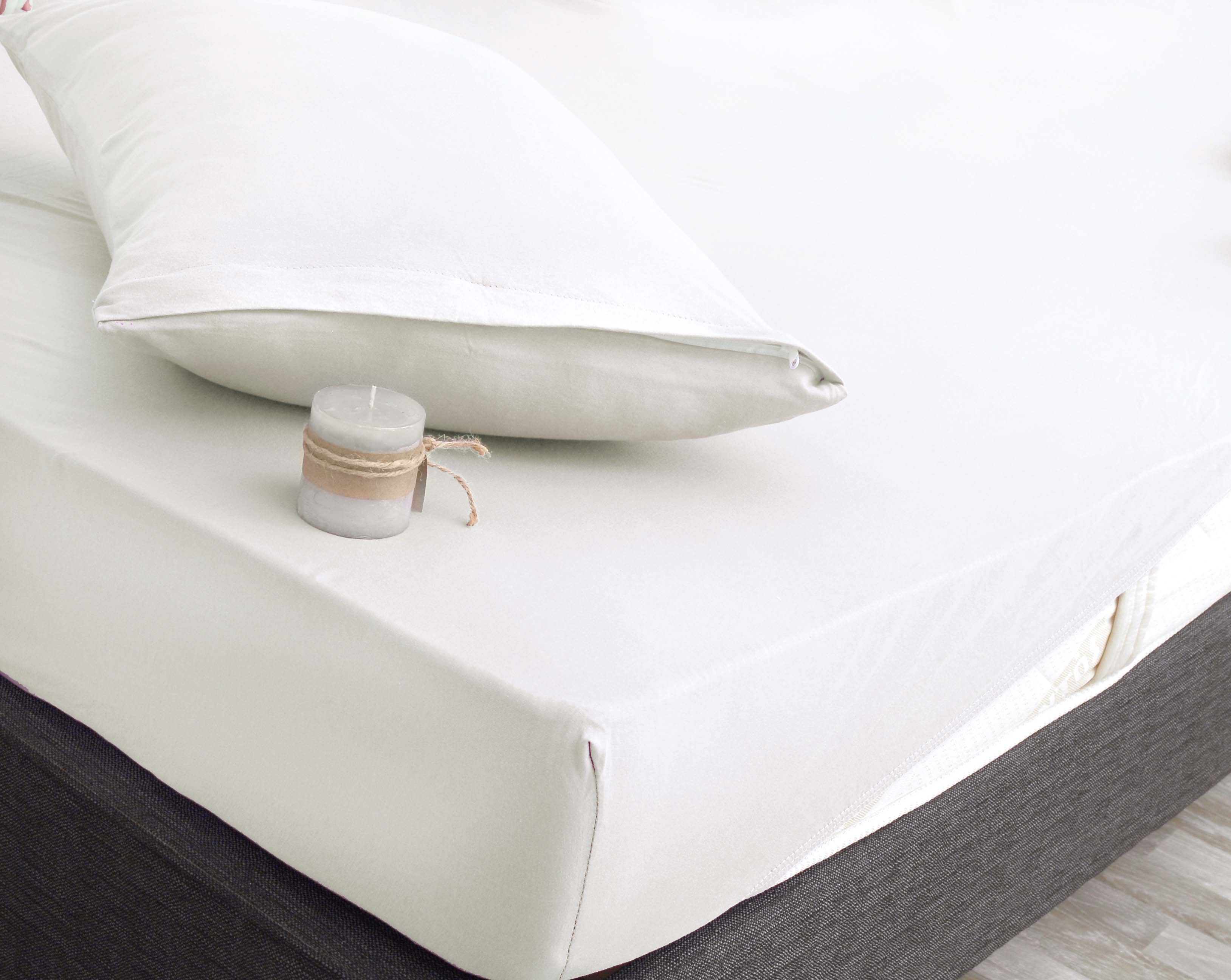 Σετ Επίστρωμα με Λάστιχο 3 Τεμαχίων Rythmos Essential Λευκό 180x200+25