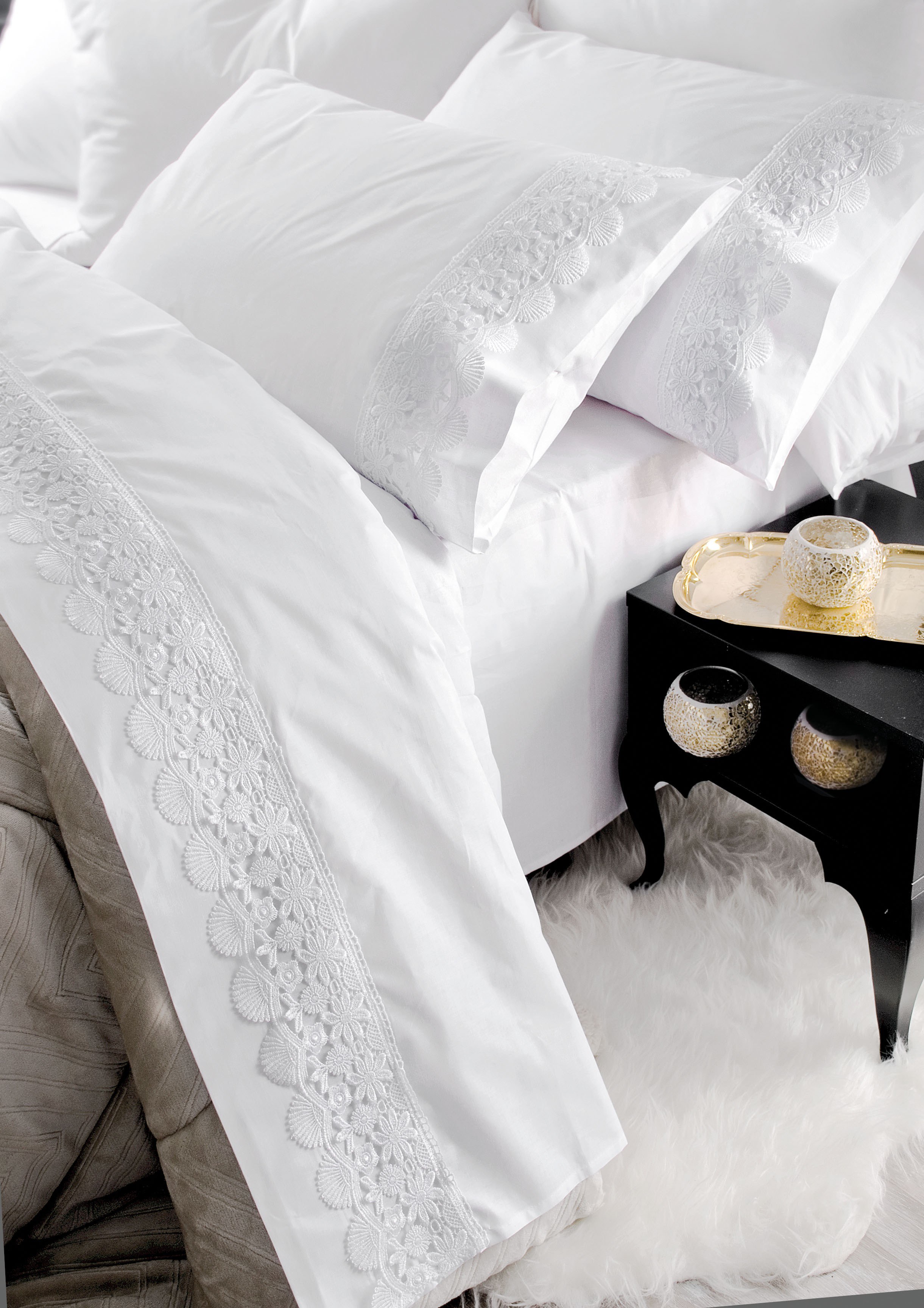 Σεντόνια, Μαξιλαροθήκες Anesis Home - ΣΗΜΑΝΤΙΚΟ: Σε περίπτωση διαφοράς τιμής από το κατάστημα ισχύει παντα και μόνο η τιμή του καταστήματος Σετ Σεντόνια Υπέρδιπλα 4 Τεμαχίων Rythmos Olivine Λευκό