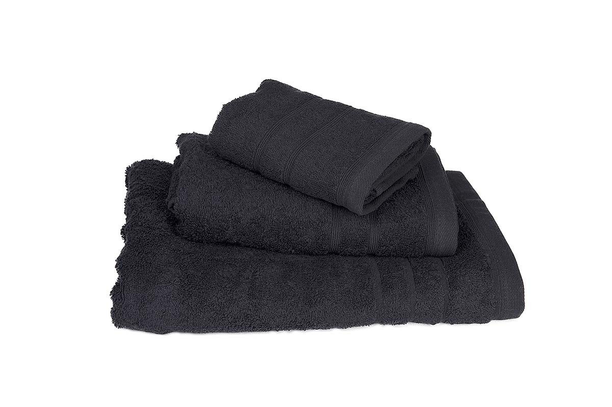 Πετσέτα Χεριών ΚΟΜΒΟΣ Πεννιέ 500 Black 30x50