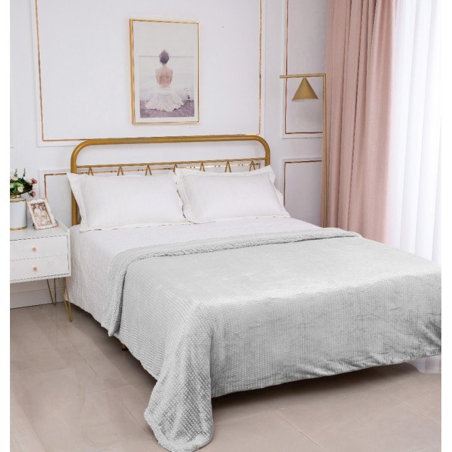 Κουβέρτα με Sherpa Μονή Silk Fashion Damask...