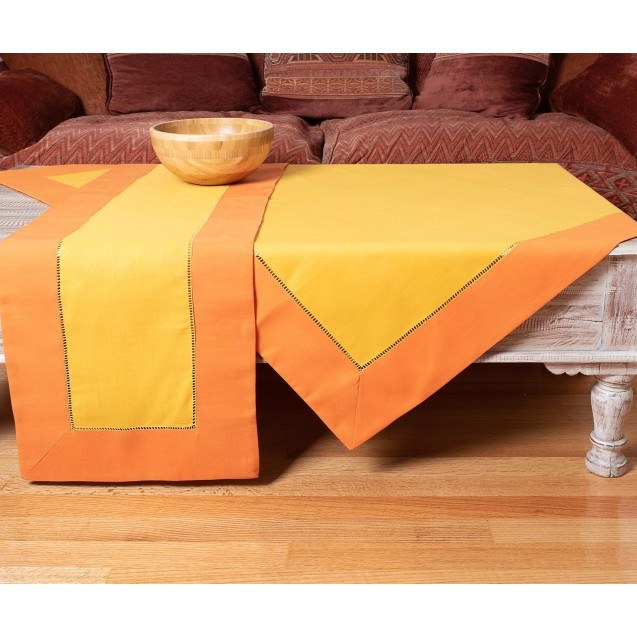 Καρέ Silk Fashion Bg17 Πορτοκαλί/Κίτρινο 90 x90