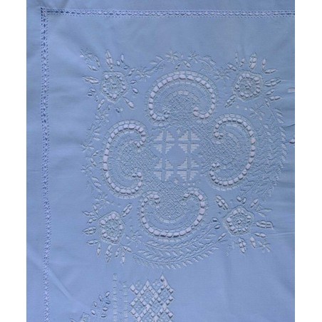 Σετ Σεντόνια Χειροποίητα Υπέρδιπλα 4 Τεμαχίων Silk Fashion 710 Σιέλ 225x270