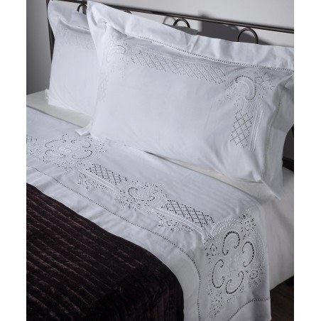 Σετ Σεντόνια Χειροποίητα Υπέρδιπλα 3 Τεμαχίων Silk Fashion 710 Λευκό 225x270