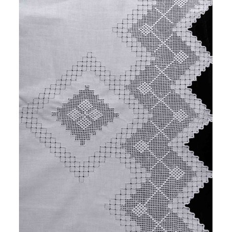 Σετ Σεντόνια Χειροποίητα Υπέρδιπλα 4 Τεμαχίων Silk Fashion 712 Λευκό 225x270