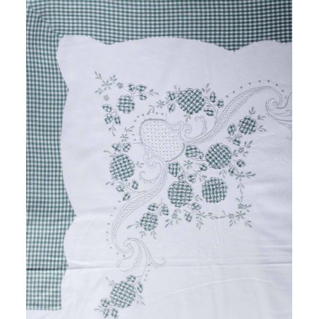 Σετ Σεντόνια Χειροποίητα Υπέρδιπλα 3 Τεμαχίων Silk Fashion 644-1 Πράσινο 225x270