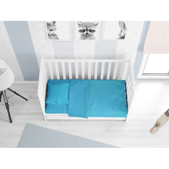 Σεντόνι Κούνιας με Λάστιχο Dimcol Solid 493 Turquoise...