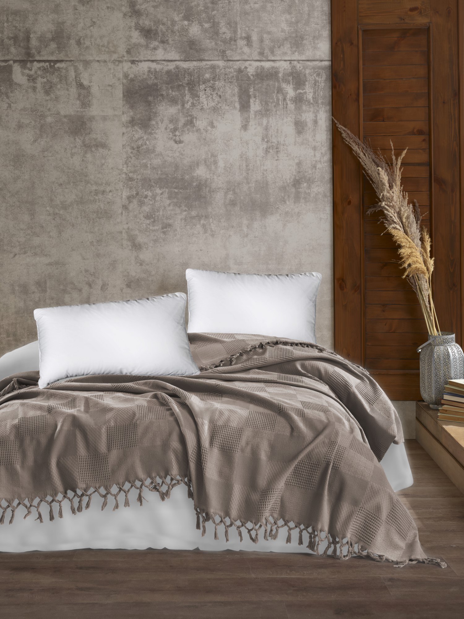 Κουβέρτα Πικέ Υπέρδιπλη Dimcol Jacquard Vizon 220x240