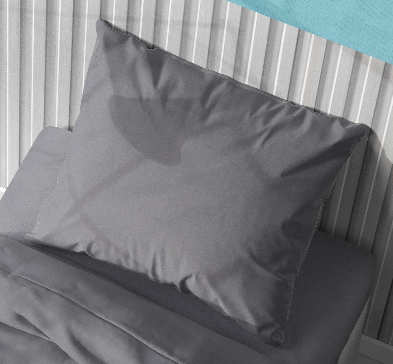 Μαξιλαροθήκη Dimcol Solid 495 Dark Grey 50x70