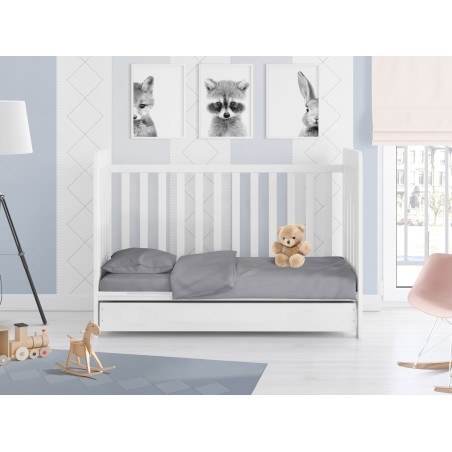 Πάπλωμα Κούνιας Dimcol Solid 495 Dark Grey 120x160