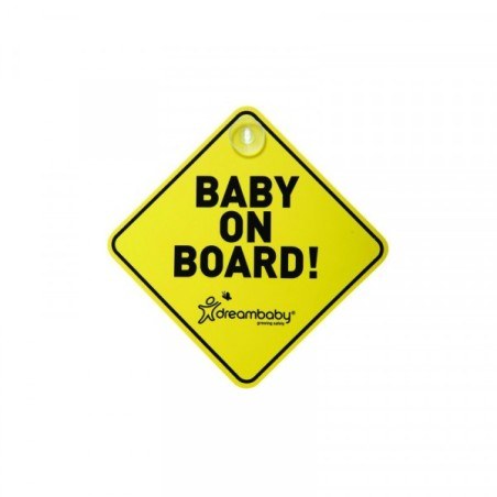 Σήμα αυτοκινήτου Baby on Board Κίτρινο-Μαύρο DreamBaby BR74717