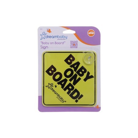 Σήμα αυτοκινήτου Baby on Board Κίτρινο-Μαύρο DreamBaby BR74717