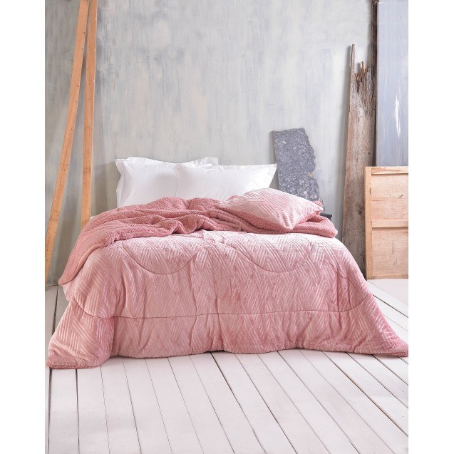 Κουβερτοπάπλωμα Υπέρδιπλο Rythmos Lotus Ροζ...