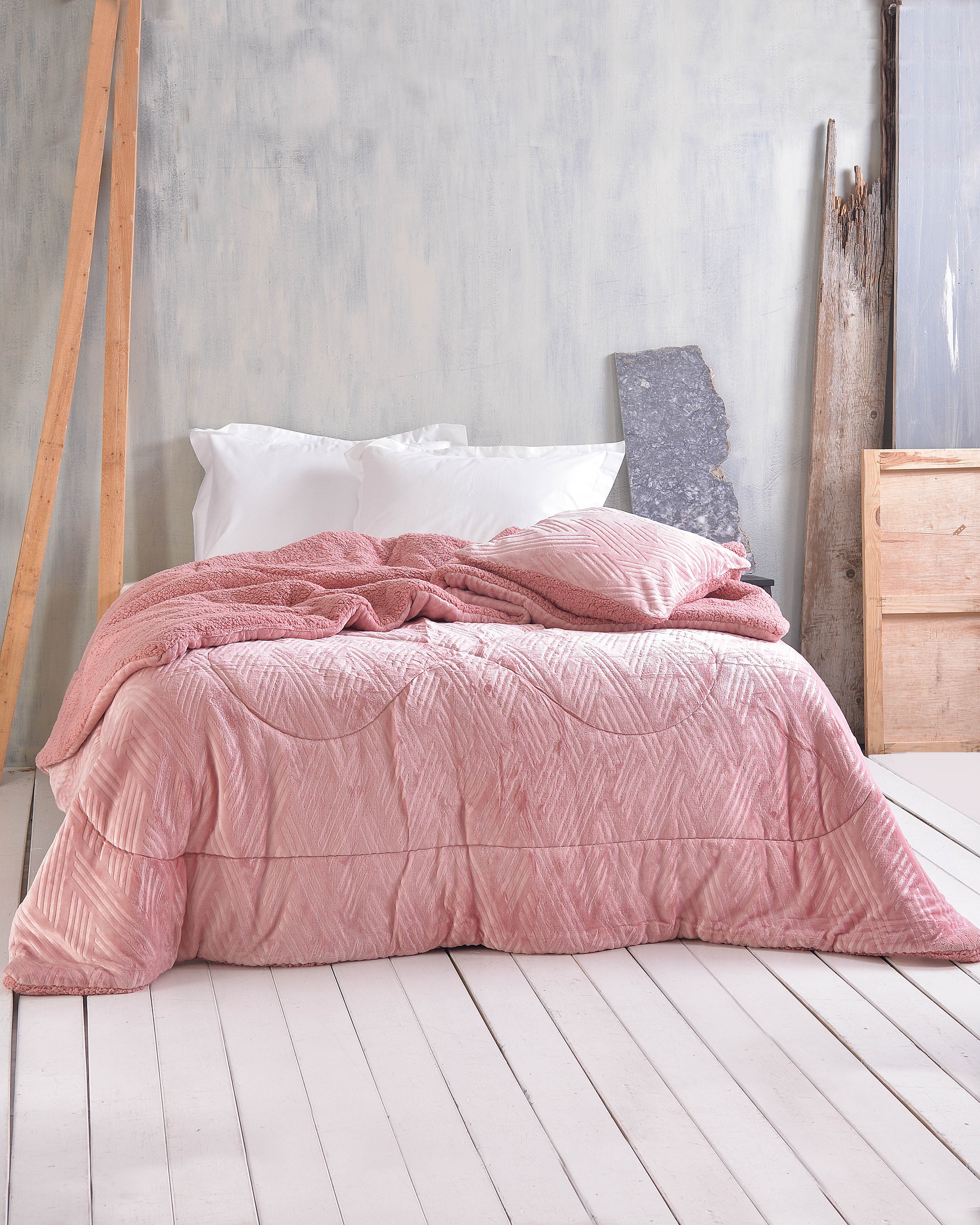 Κουβερτοπάπλωμα Υπέρδιπλο Rythmos Lotus Ροζ 220x240