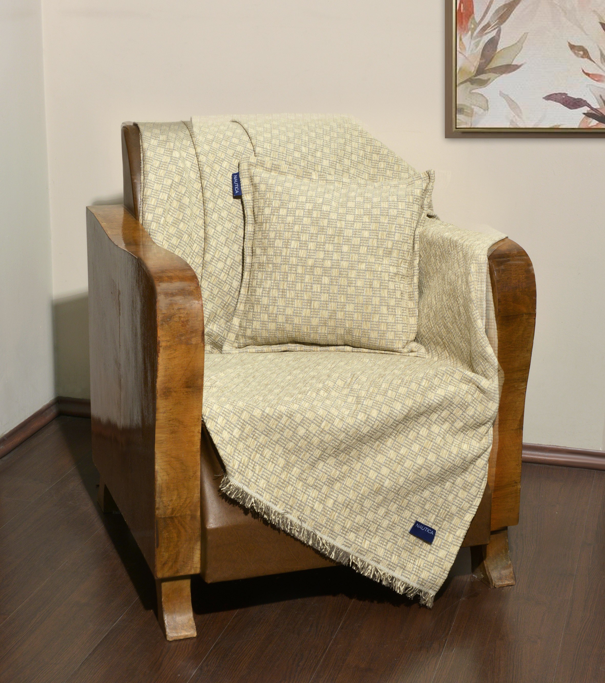 Ριχτάρι Διθέσιου Nautica Μπεζ Καρρώ 180x250