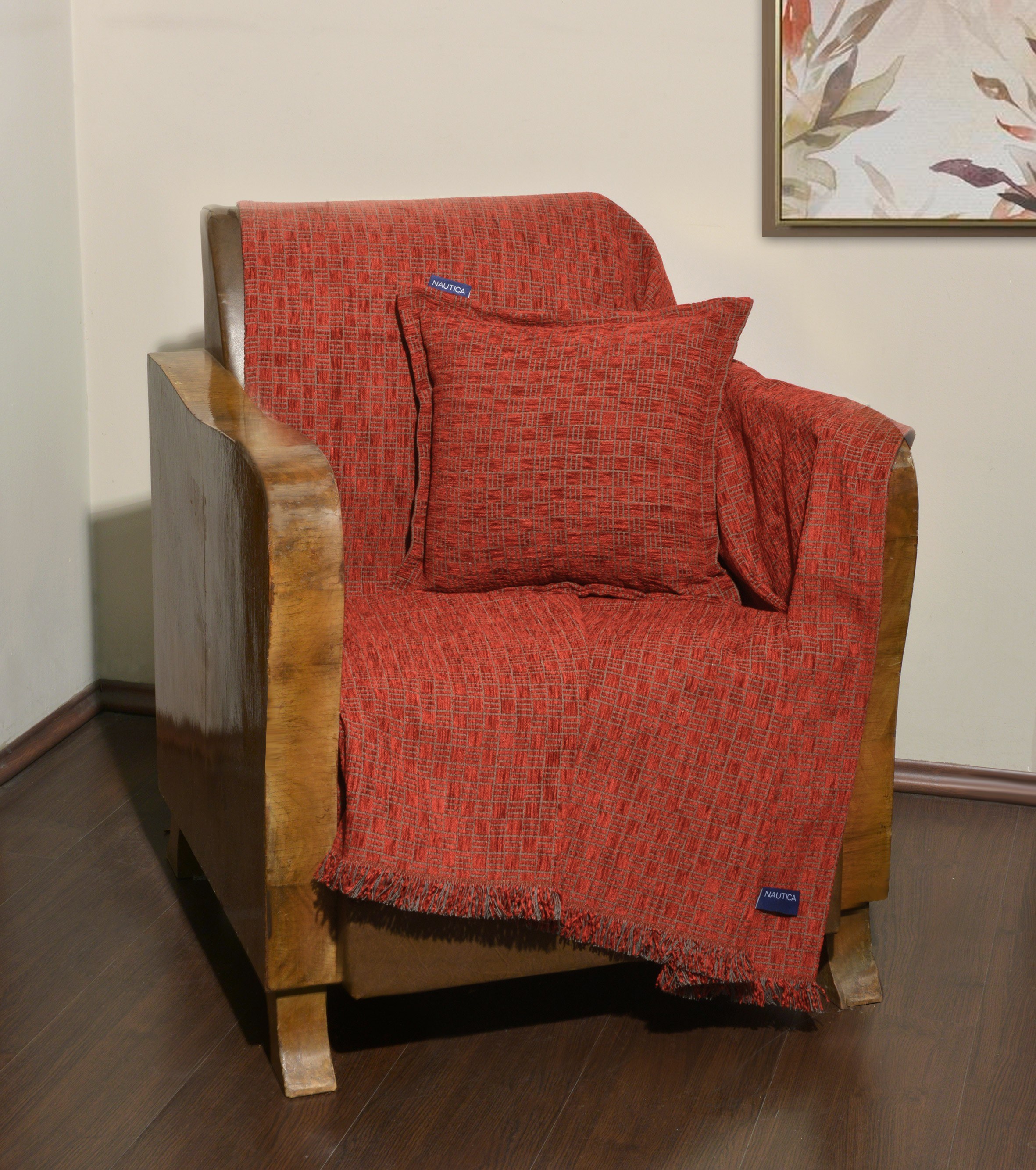 Ριχτάρι Τριθέσιου Nautica Κόκκινο Καρρώ 180x300