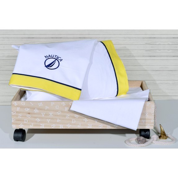 Σετ Σεντόνια Λίκνου 3 Τεμαχίων Nautica 917 Κίτρινο 75x110
