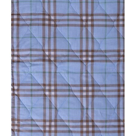 Μαξιλαροθήκη Διακόσμησης Silk Fashion Patch Καρρώ Σιέλ 50x77