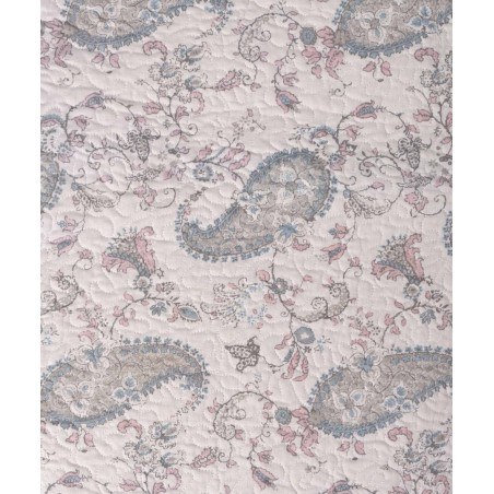 Μαξιλαροθήκη Διακόσμησης Silk Fashion Patch Λαχούρι Σιέλ 48x72