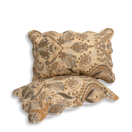 Μαξιλαροθήκη Διακόσμησης Silk Fashion Patch Λαχούρι Μπεζ 48x72