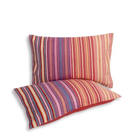 Μαξιλαροθήκη Διακόσμησης Silk Fashion Patch Ριγέ Πορτοκαλί 50x72
