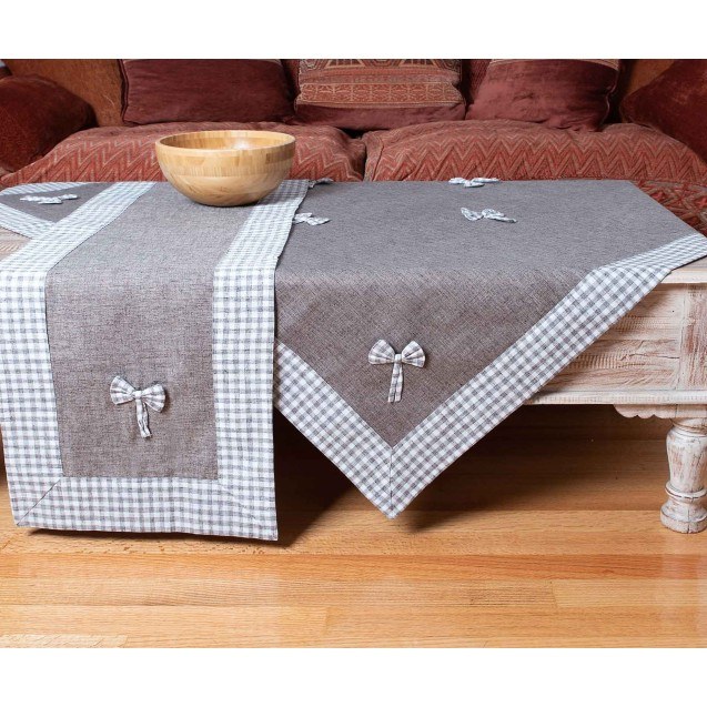 Runner Silk Fashion Bow Καφέ 45x170