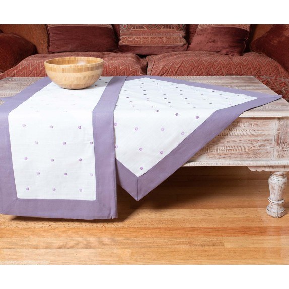 Καρέ Silk Fashion Spot Μωβ 90x90