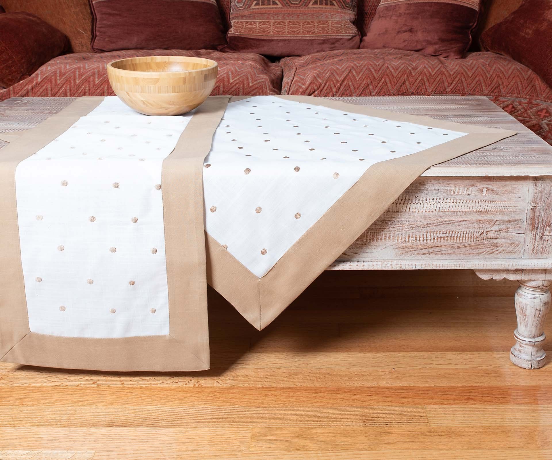 Καρέ Silk Fashion Spot Μπεζ 90x90