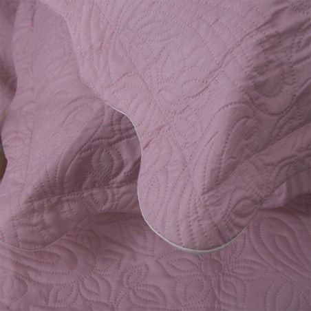 Σετ Κουβερλί Υπέρδιπλο 3 Τεμαχίων Silk Fashion Solid Amethyst/Cream 220x240