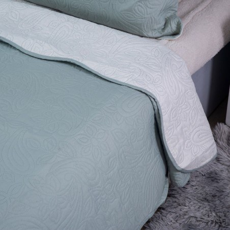 Σετ Κουβερλί Μονό 2 Τεμαχίων Silk Fashion Solid Mint/Cream 160x220