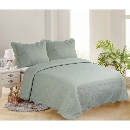 Σετ Κουβερλί Μονό 2 Τεμαχίων Silk Fashion Solid Mint/Cream 160x220