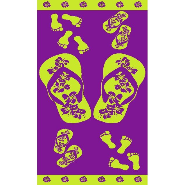 Πετσέτα Θαλάσσης Βελουτέ Dimcol 35 90x170