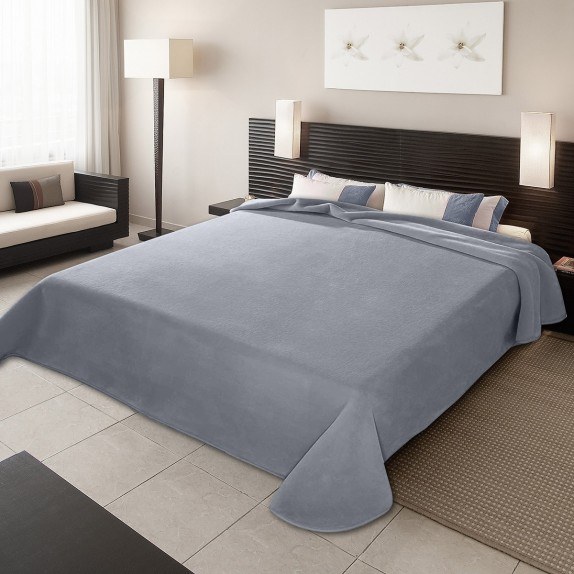 Κουβέρτα Βελουτέ King Size Belpla Ster Grey 51 240x260